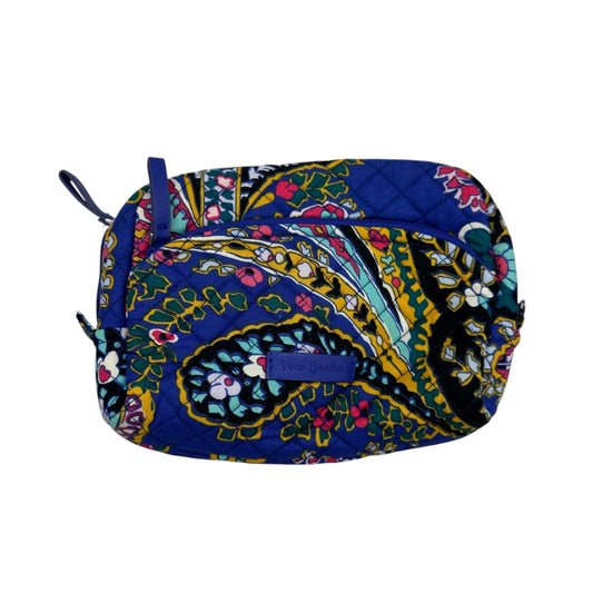 Makeup Bag By Vera Bradley In Blue & Yellow, Size:Medium