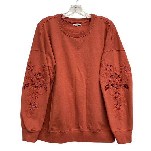Sweatshirt Crewneck By Maurices In Orange, Size:1X