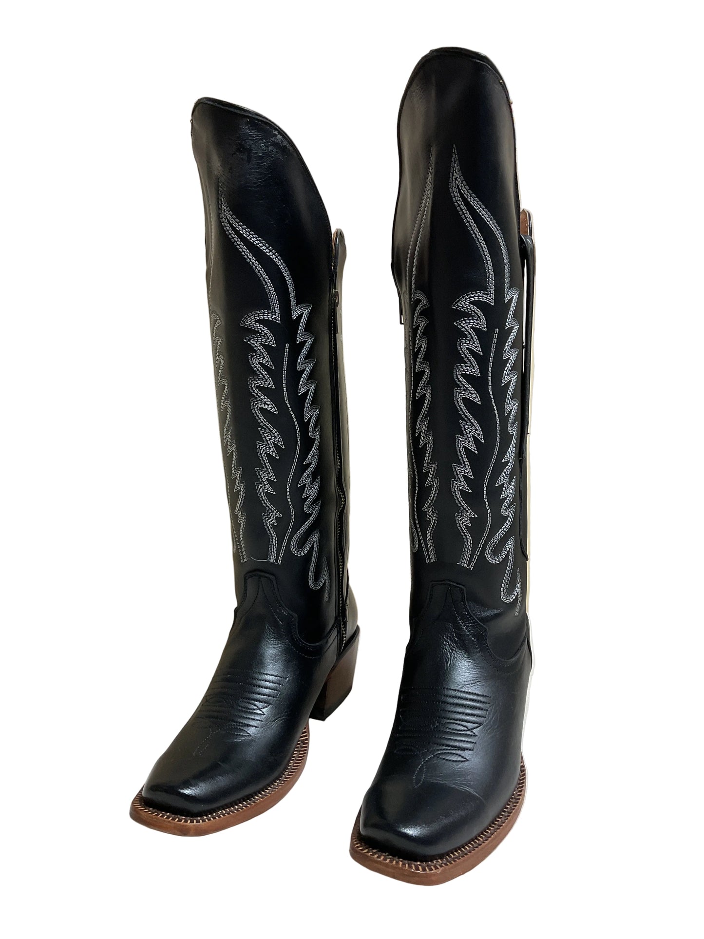 Boots Western By Cma In Black & White, Size:7