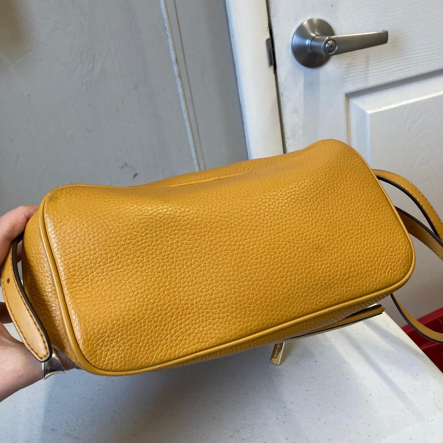 Backpack Designer By Michael Kors In Mustard, Size:Small