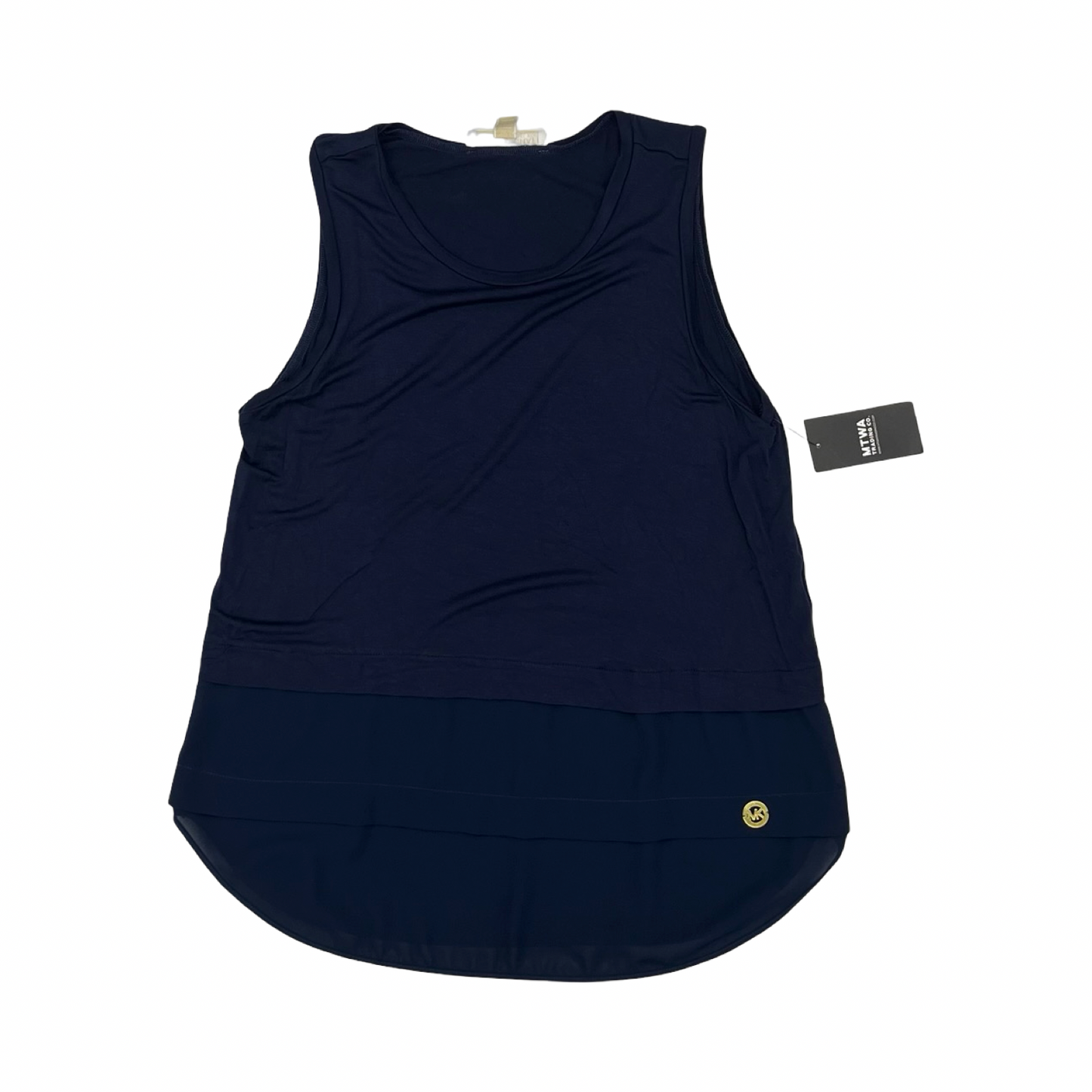 Top Sleeveless Designer By Michael Kors In Navy, Size:M