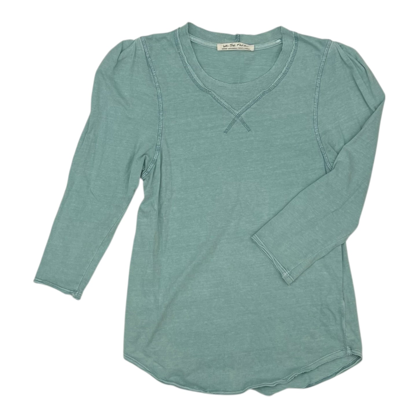 Top 3/4 Sleeve By We The Free In Green, Size:M