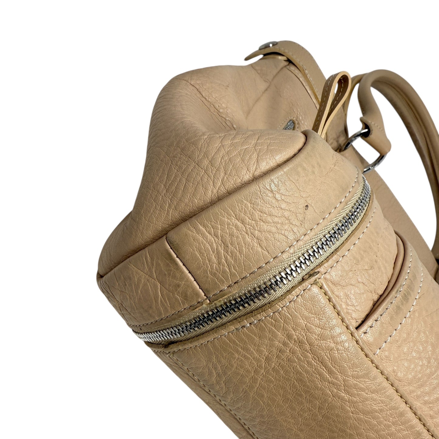 Rodeo Leather Satchel Designer By Longchamp, Size: Medium