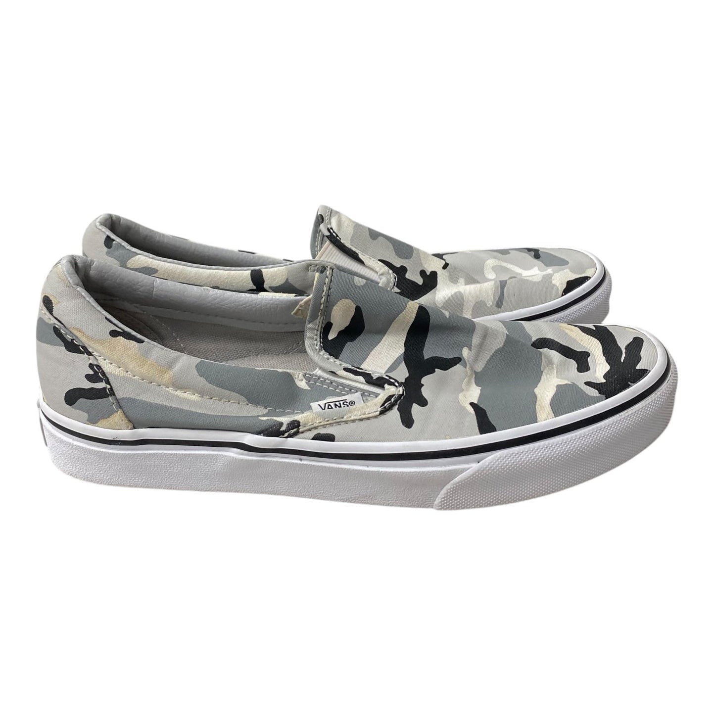 Shoes Flats By Vans In Grey, Size:9.5