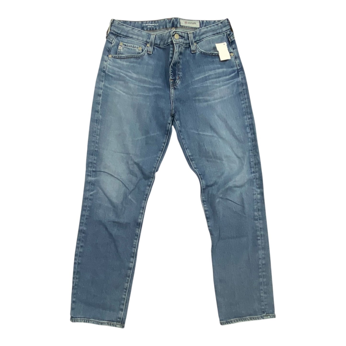 Jeans Straight By Ag Jeans In Blue Denim, Size:6