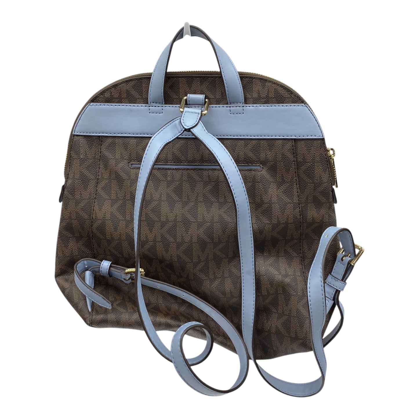 Backpack Designer By Michael Kors In Blue & Brown, Size:Medium