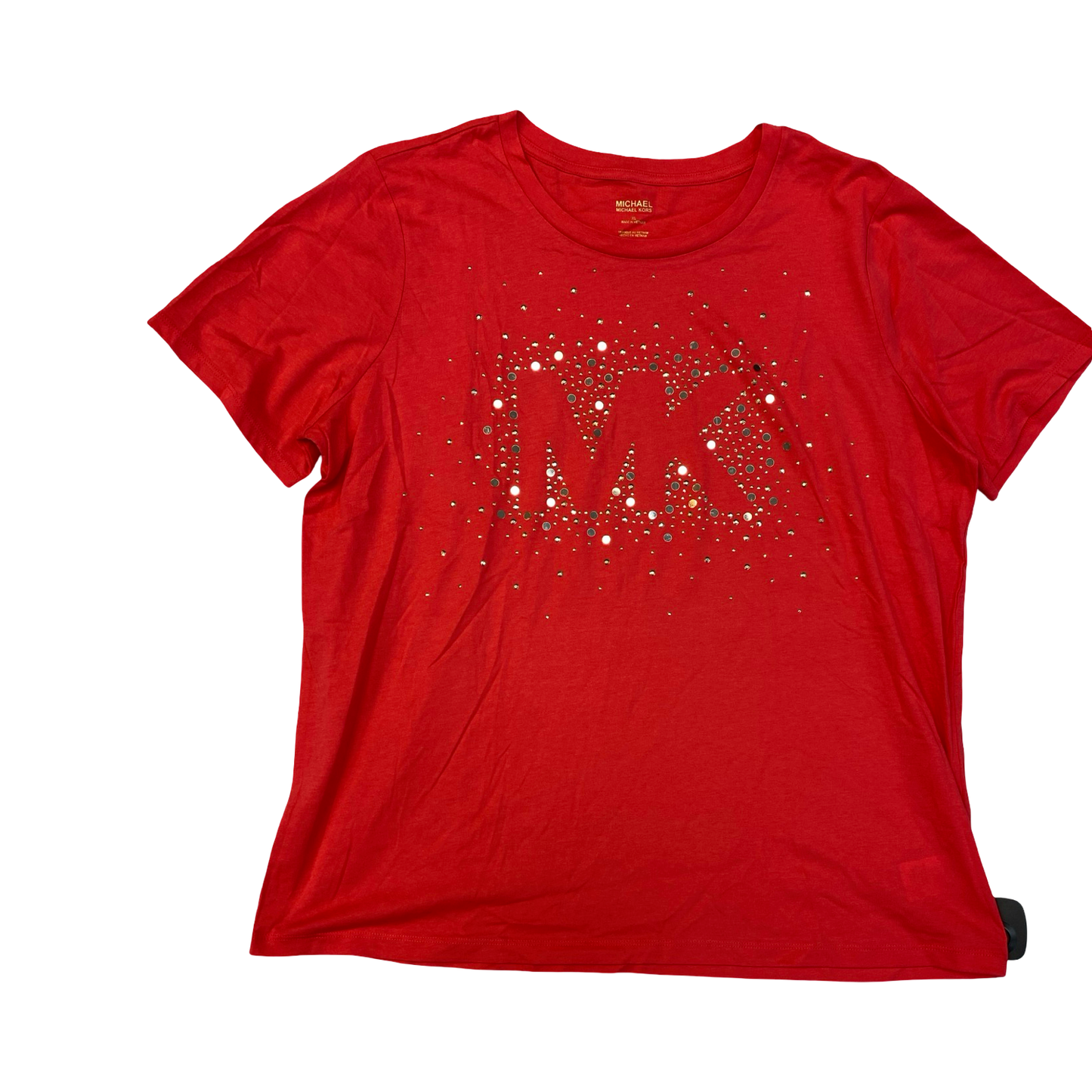 Top Ss By Michael By Michael Kors In Gold & Red, Size:Xl