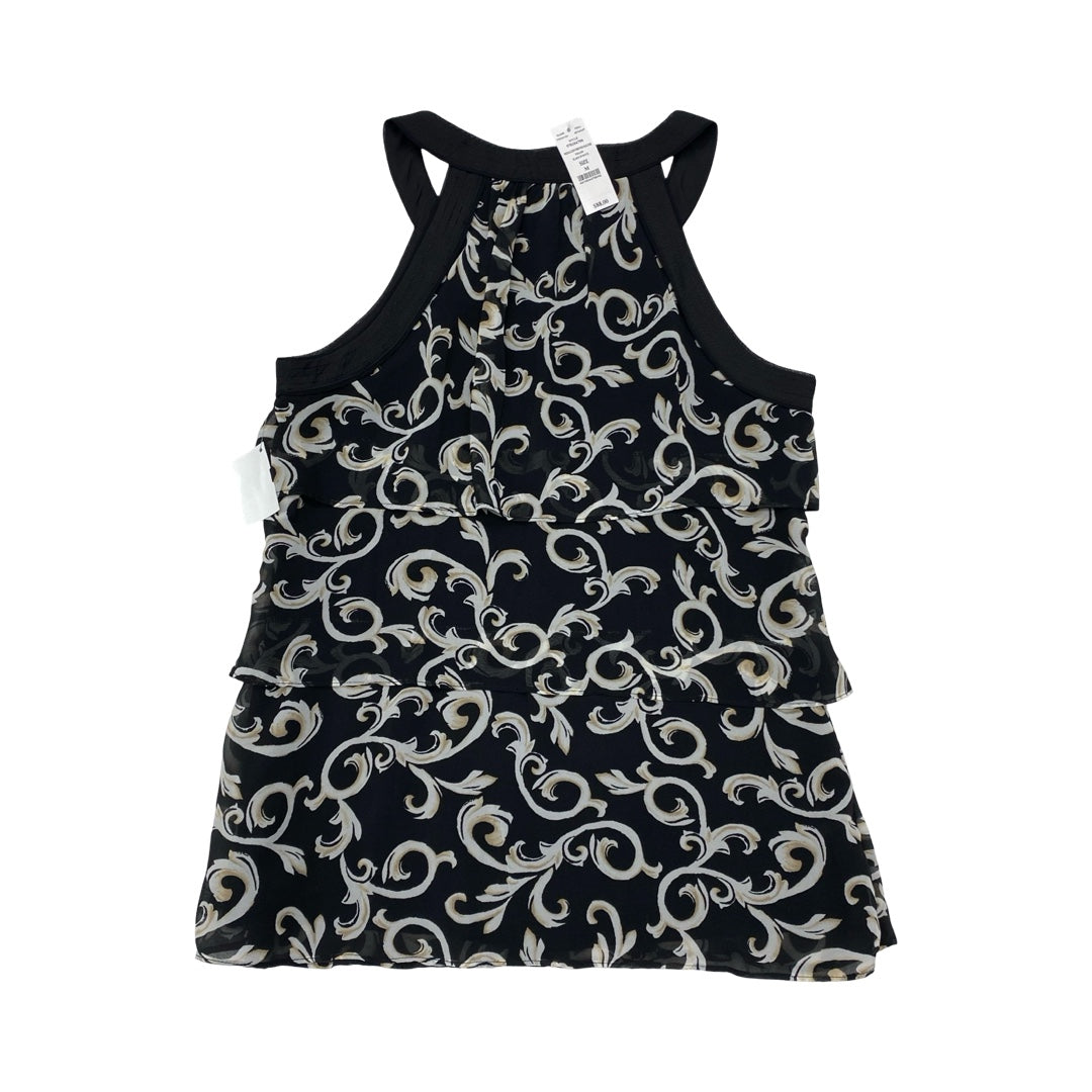 Top Sleeveless By White House Black Market In Black & Cream, Size:M