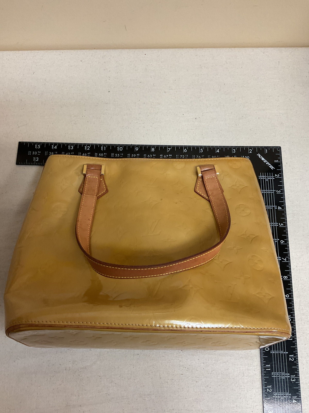 Tote Luxury Designer By Louis Vuitton In Yellow, Size:Medium