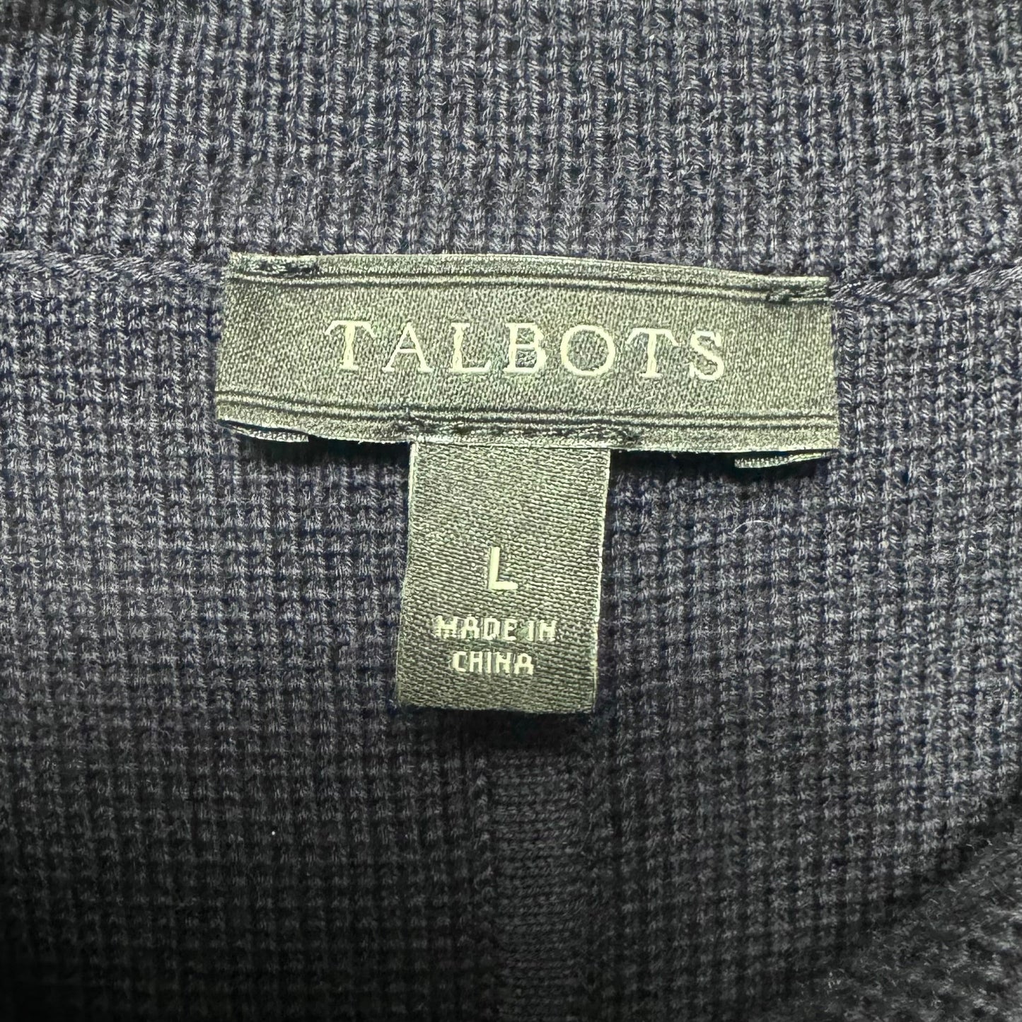 Sweater Cardigan By Talbots In Navy, Size: L