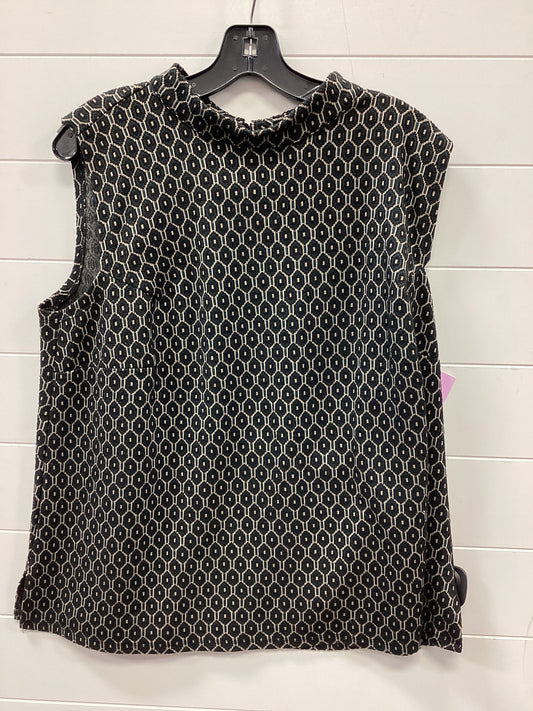 Top Sleeveless By Vince Camuto In Black & Tan, Size:2X