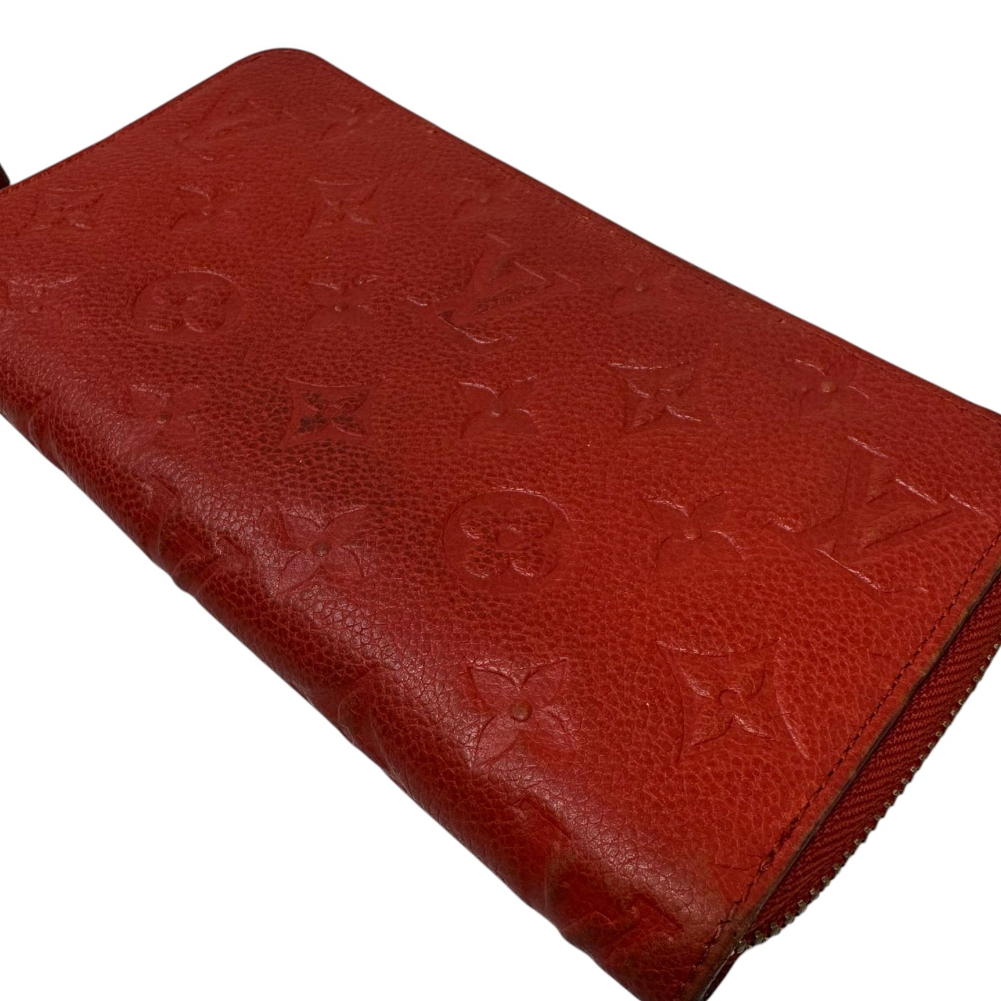 AS IS Monogram Empreinte Zippy Wallet Luxury Designer By Louis Vuitton, Size: Large