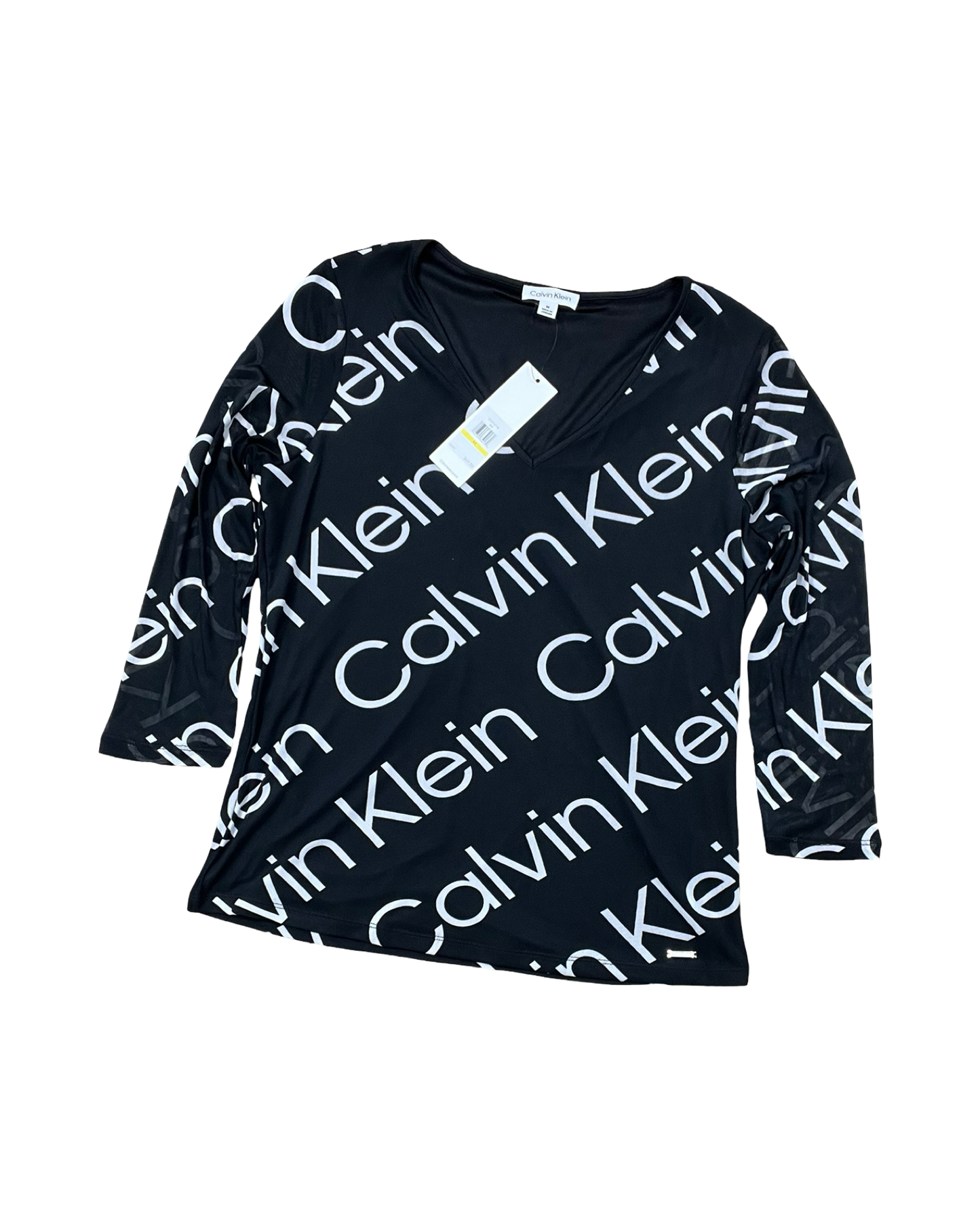 Top Ls By Calvin Klein In Black, Size:M