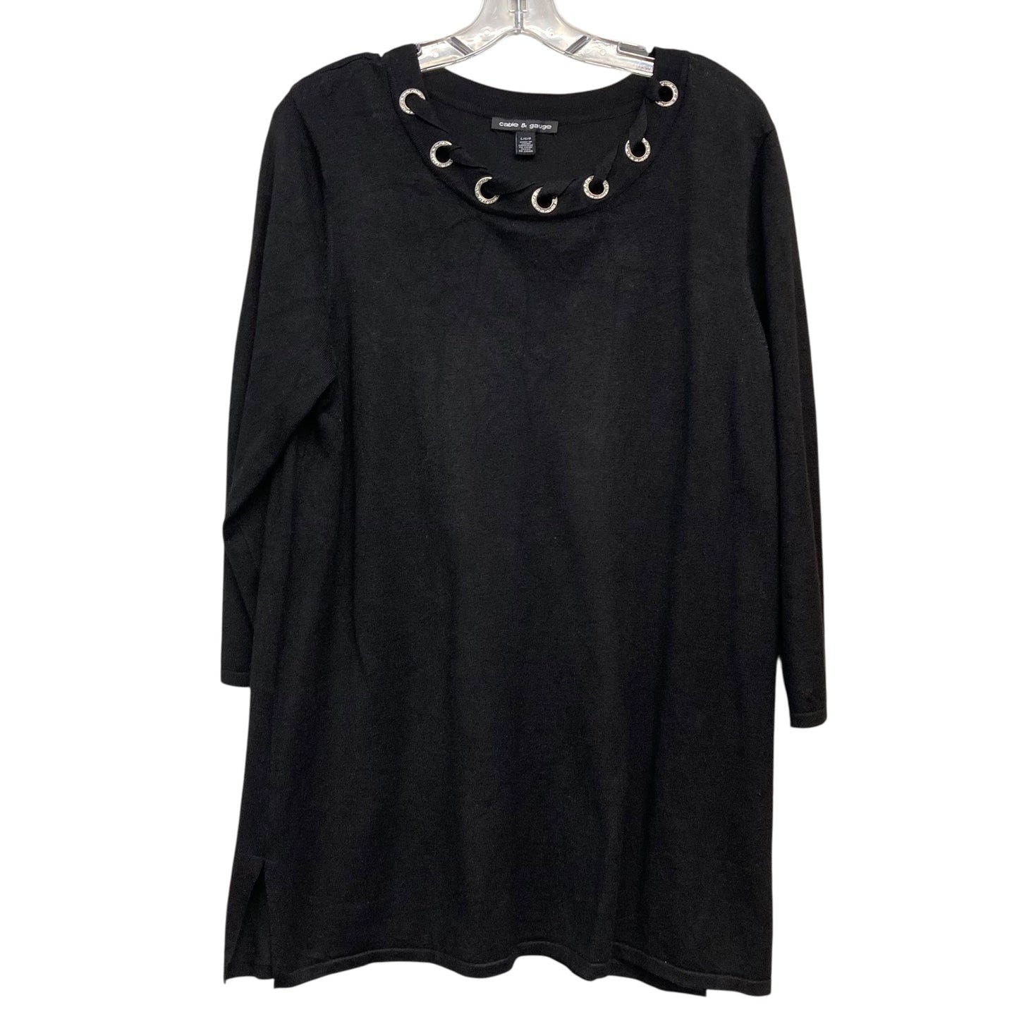 Top Ls By Cable And Gauge In Black, Size:L