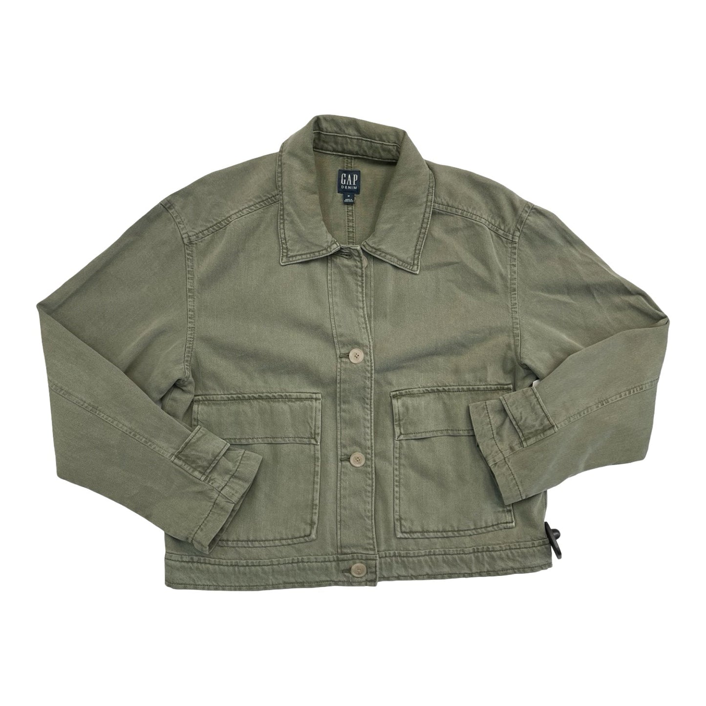 Blazer By Gap In Green Denim, Size:M