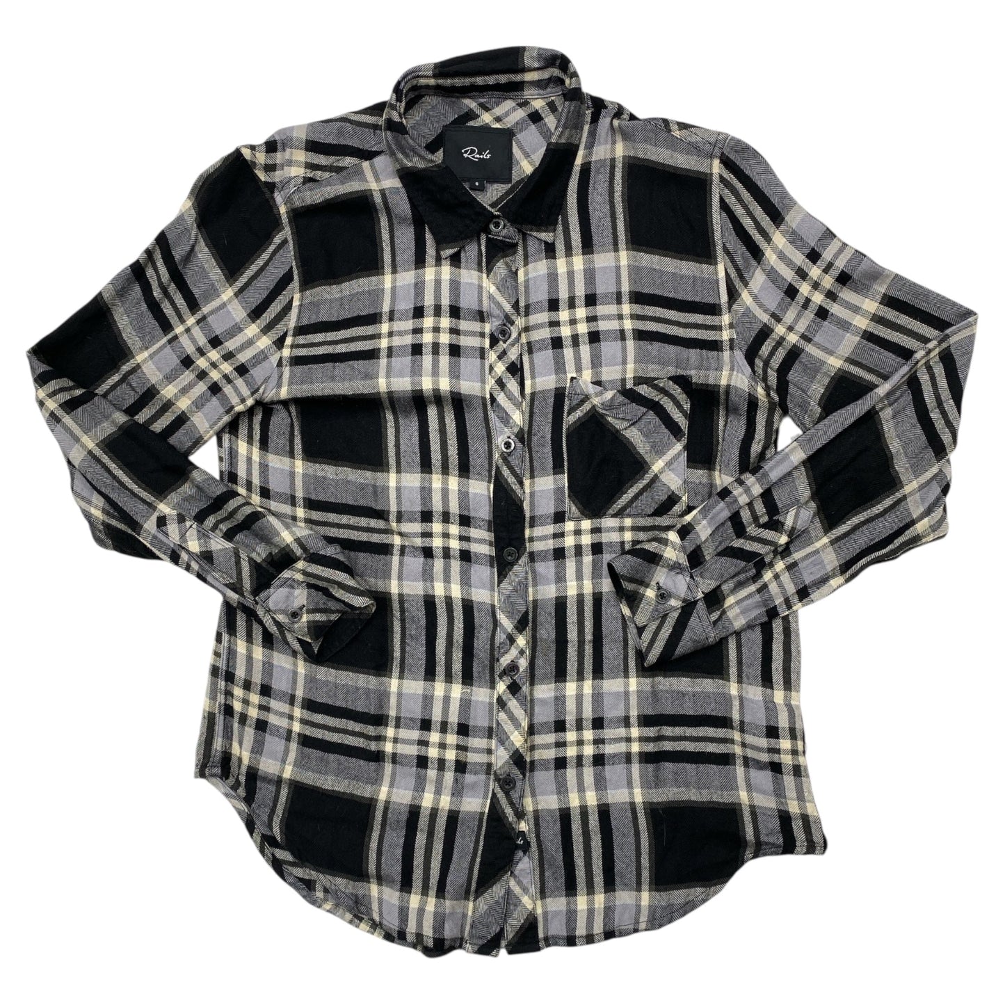 Top Ls By Rails In Plaid Pattern, Size:S