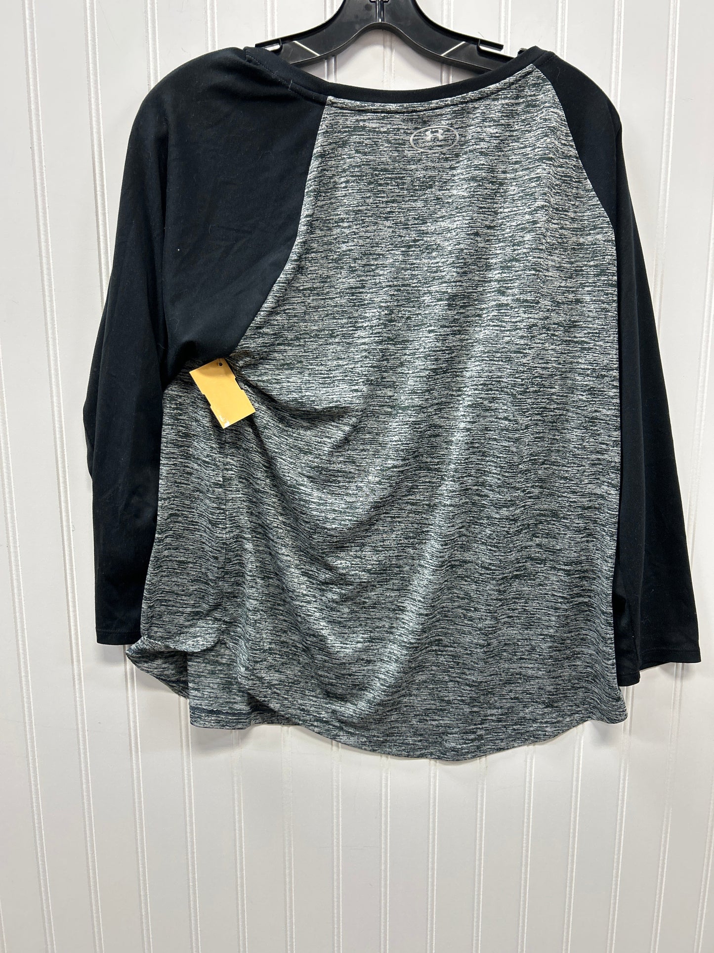 Athletic Top Ls Collar By Under Armour In Grey, Size:L
