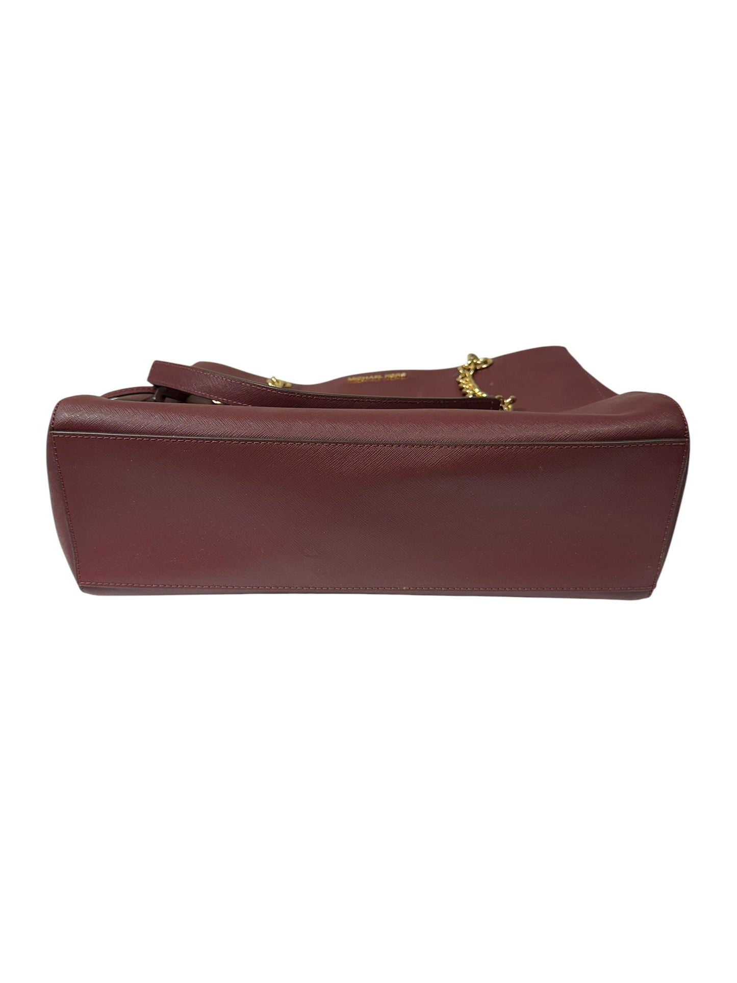 Handbag Designer By Michael Kors In Maroon, Size:Large