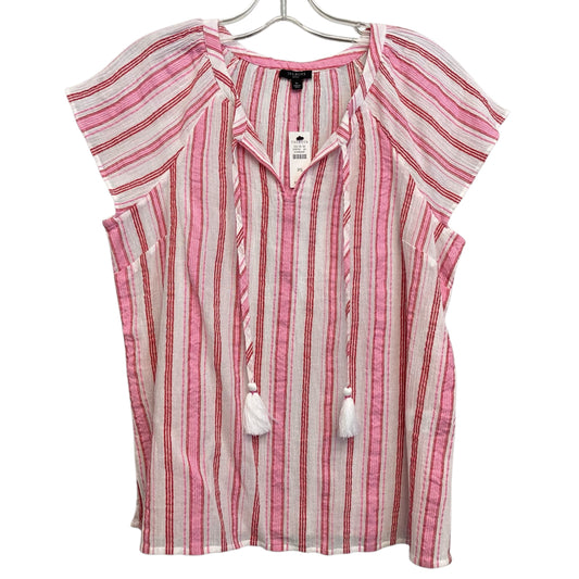Top Ss By Talbots In Cream & Red, Size:Sp