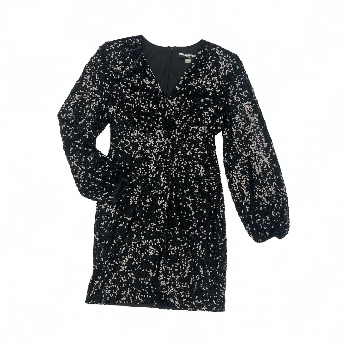 Dress Designer By Karl Lagerfeld In Black, Size:6