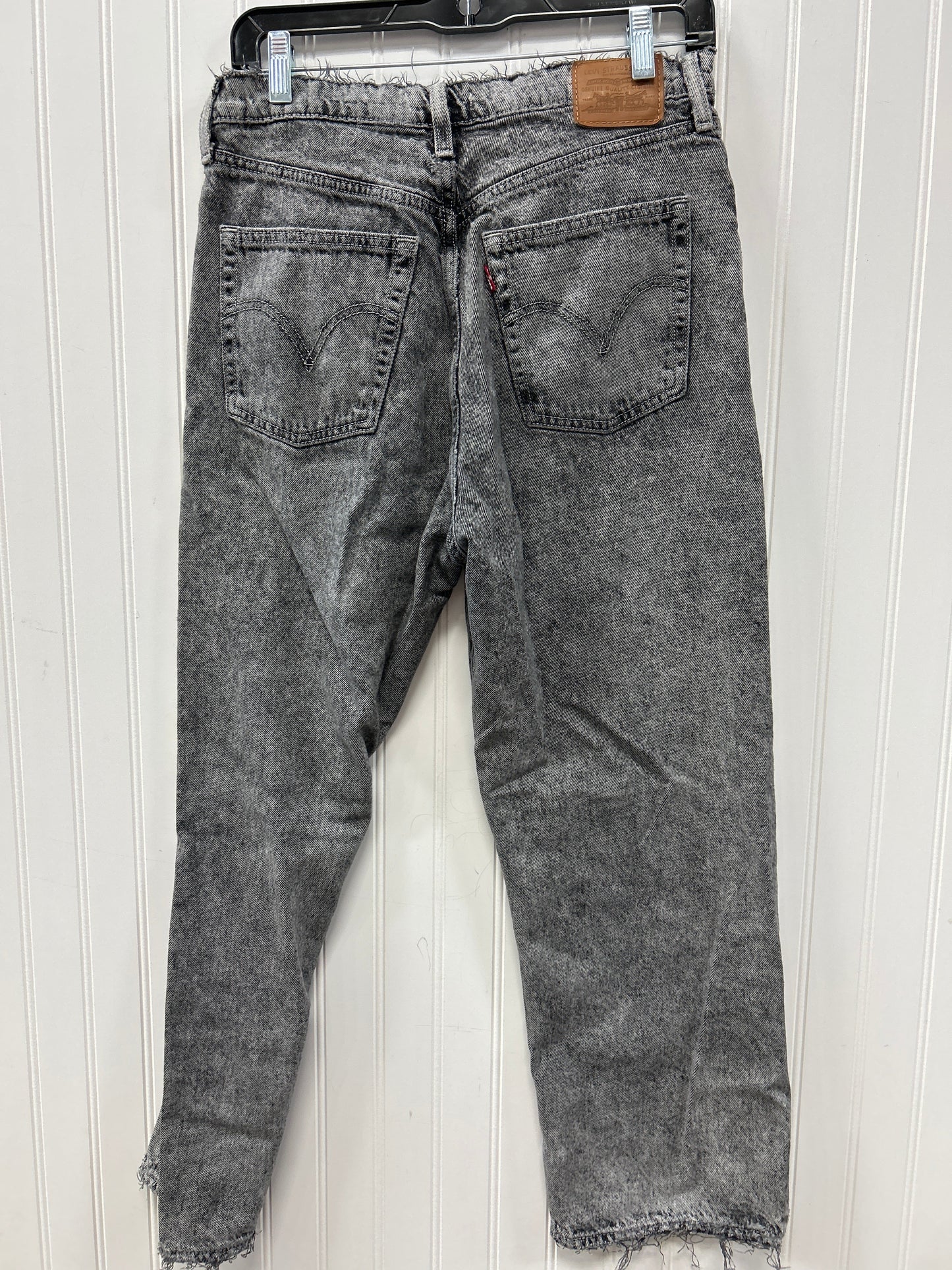 Jeans Straight By Levis In Grey Denim, Size:8