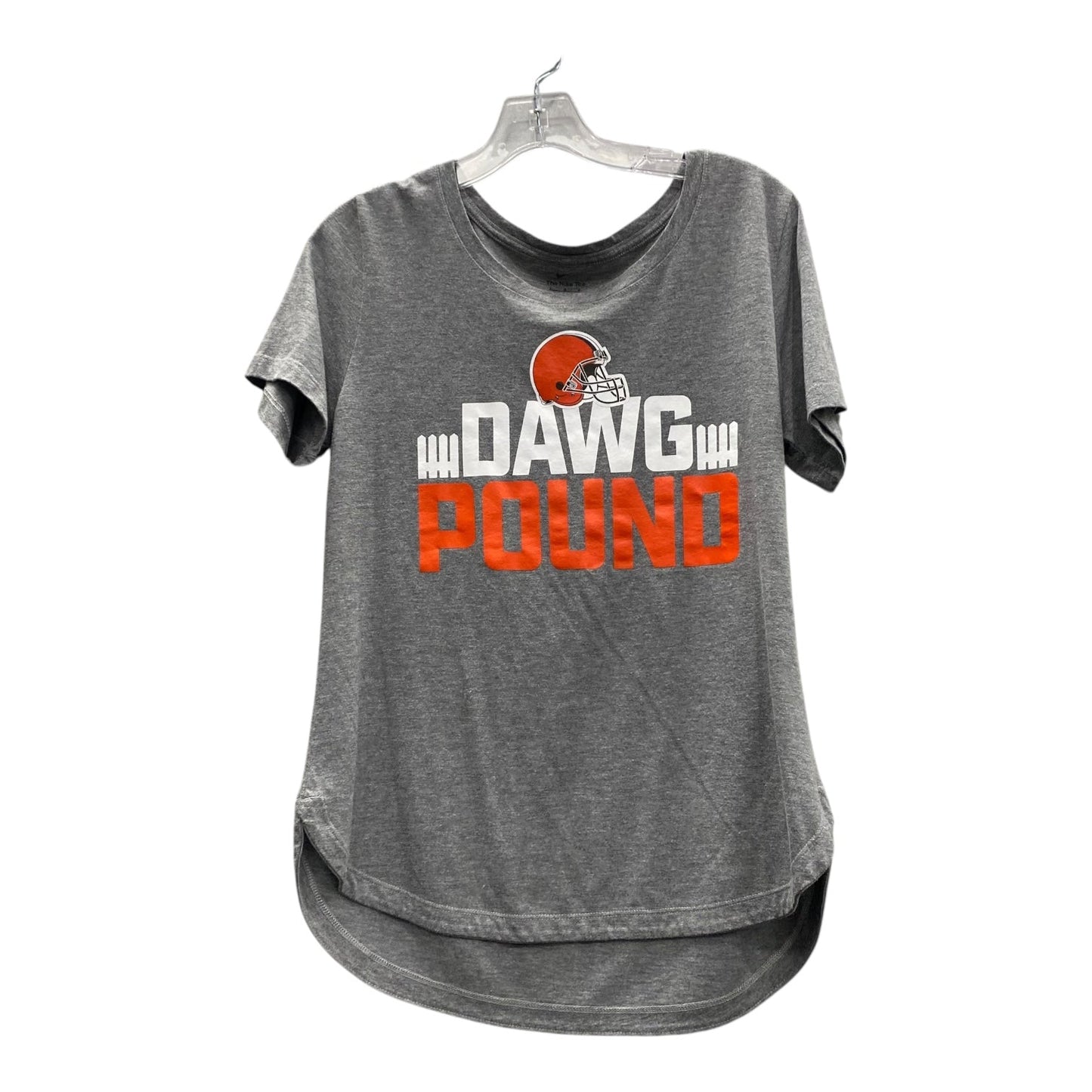 Athletic Top Ss By Nike In Grey, Size:L