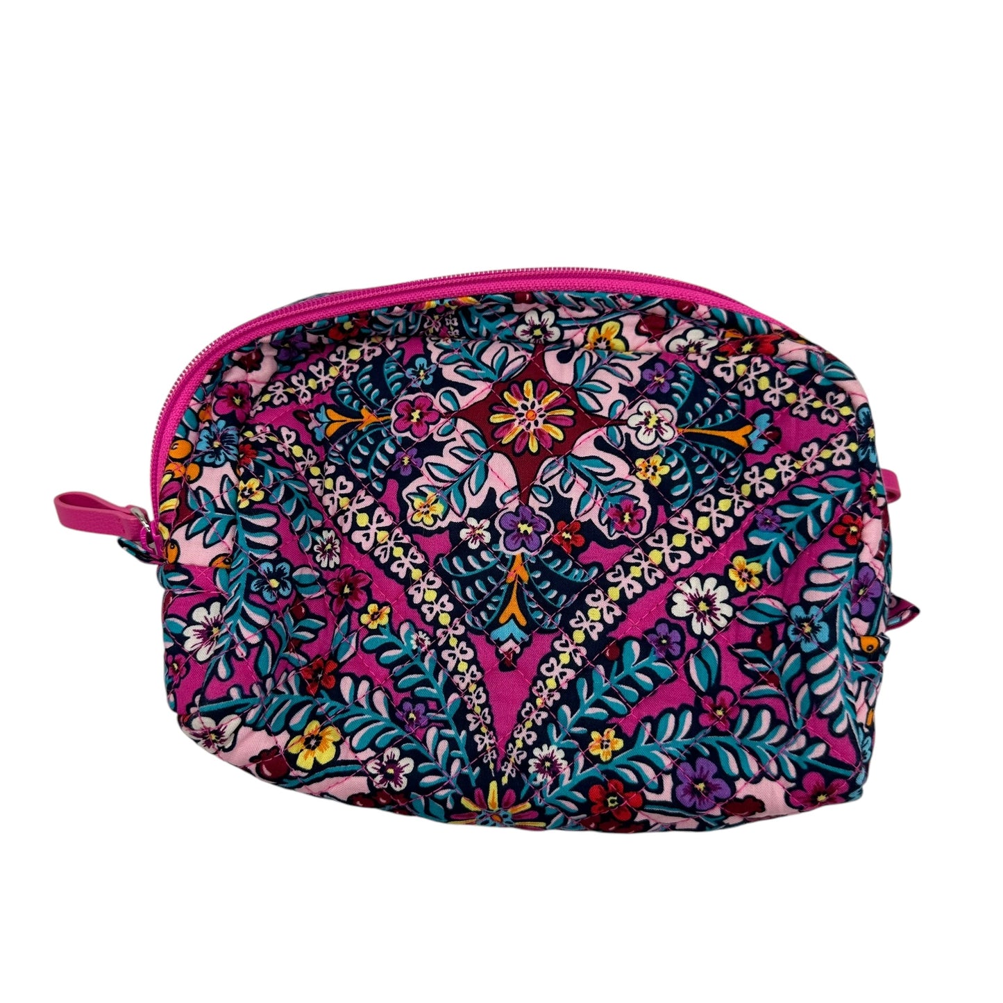 Makeup Bag By Vera Bradley In Pink & Purple, Size:Medium