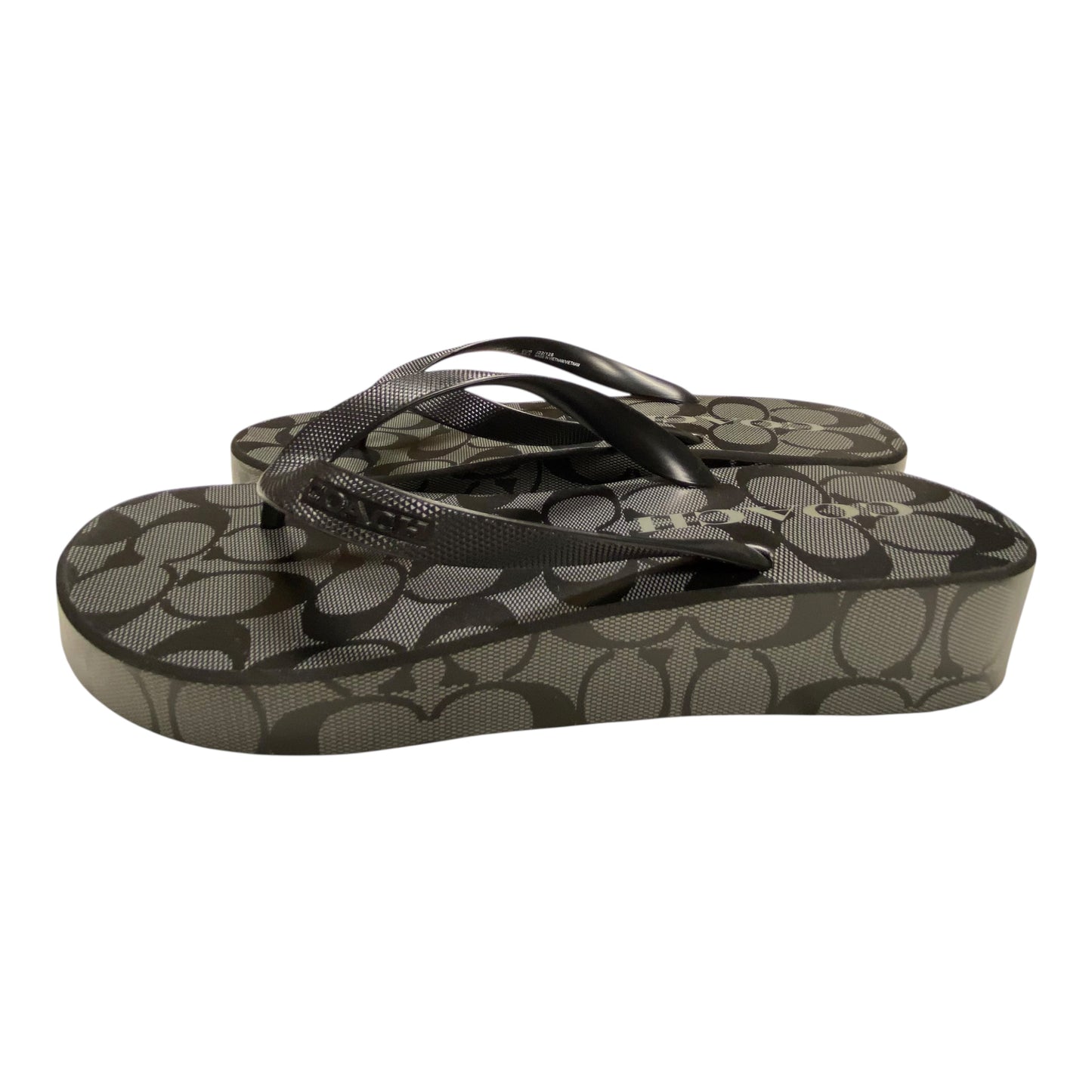 Sandals Designer By Coach In Black, Size:10