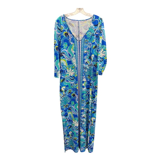 Dress Designer By Lilly Pulitzer In Blue, Size:L