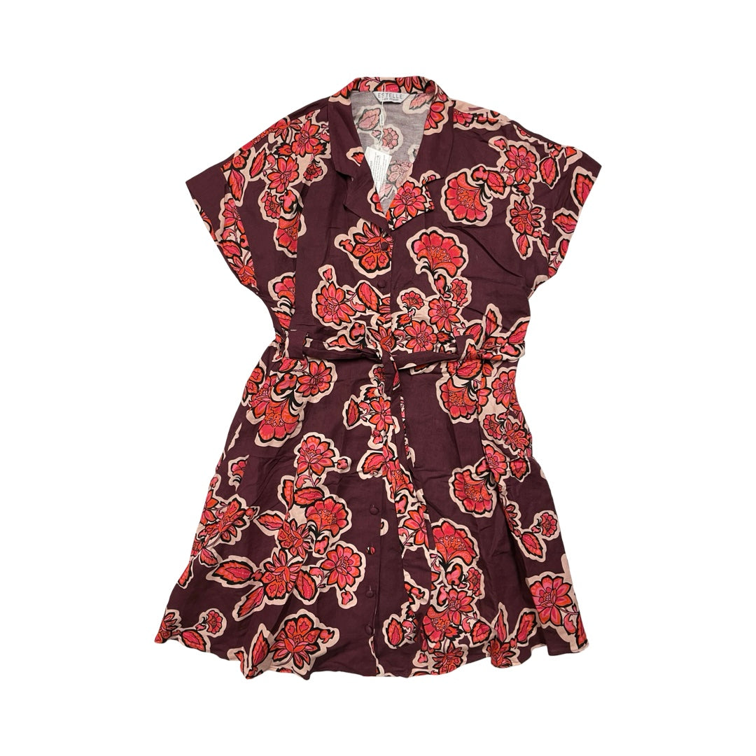 Dress Casual Midi By ESTELLE In Multi, Size:2X