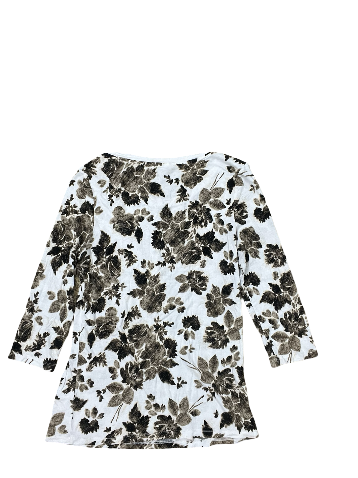 Top Ls By Laura Ashley In Tan & White, Size:S