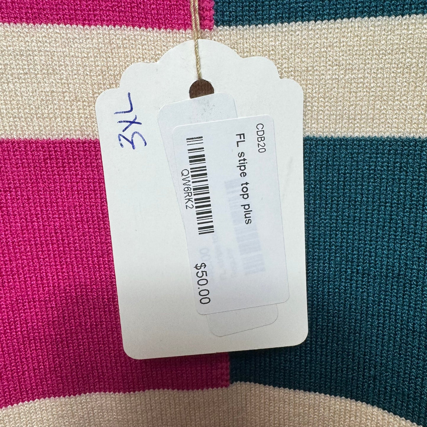 Sweater By First Love In Striped Pattern, Size: 3x