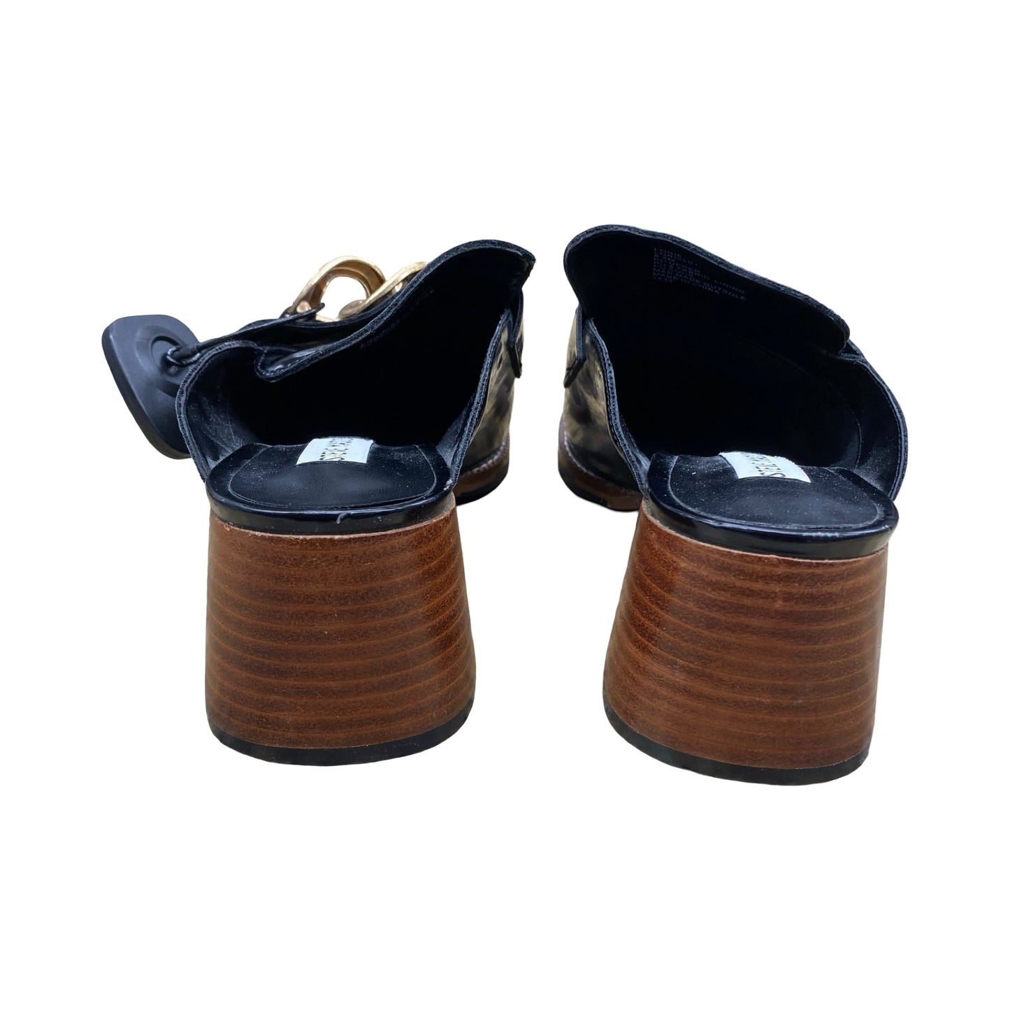Shoes Heels Block By Steve Madden In Black & Brown, Size:8.5