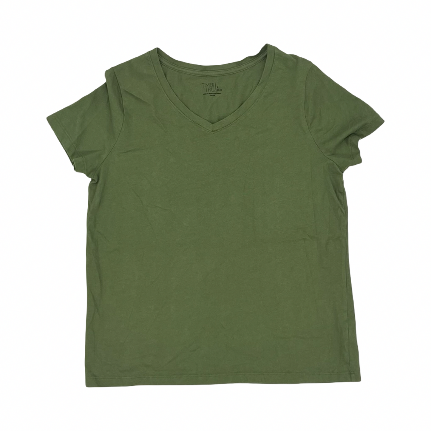 Top Ss By Time And Tru In Green, Size:L