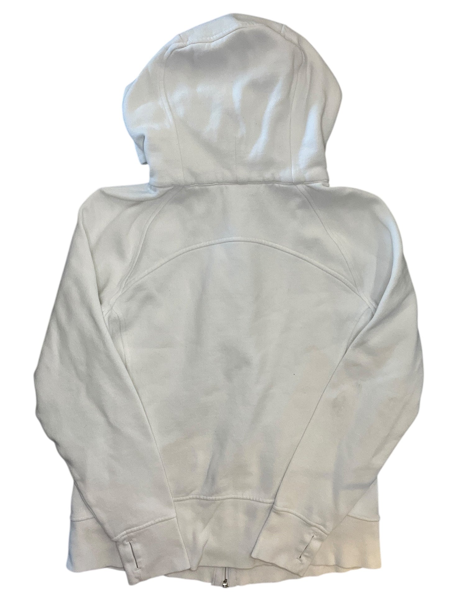 Athletic Sweatshirt Hoodie By Lululemon In White, Size:L