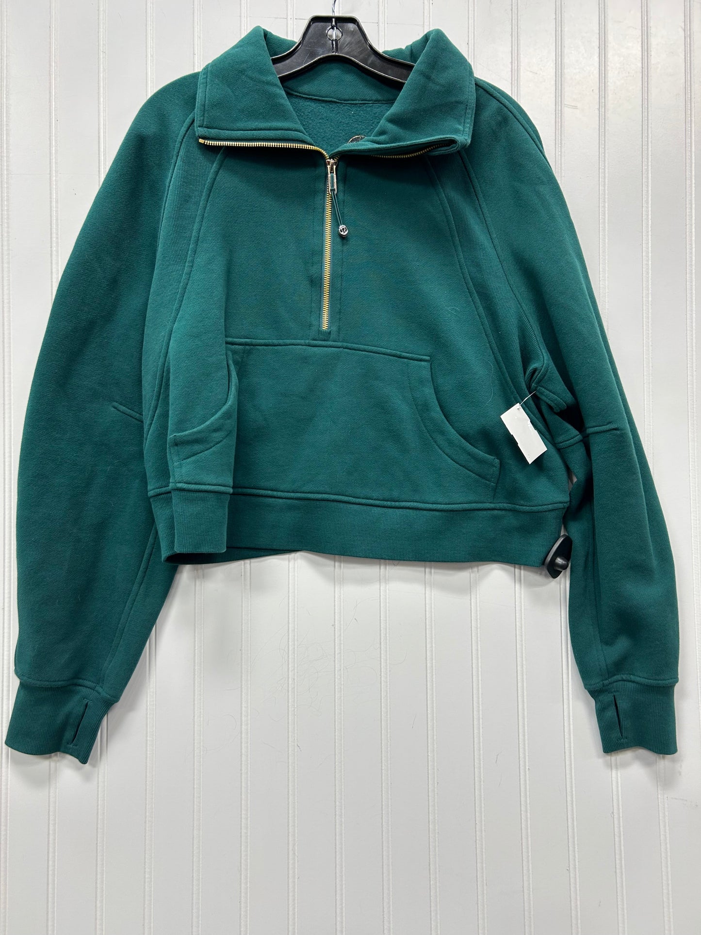 Athletic Jacket By Lululemon In Green, Size:M