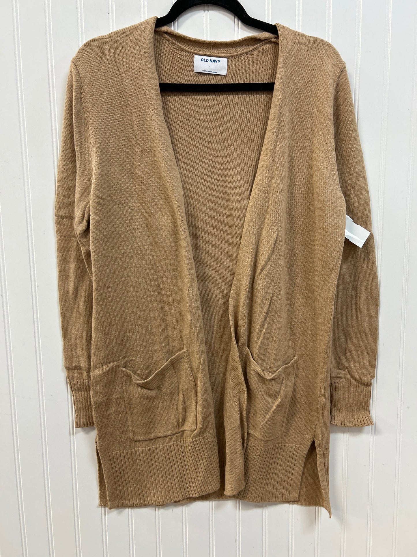 Sweater Cardigan By Old Navy In Tan, Size:L