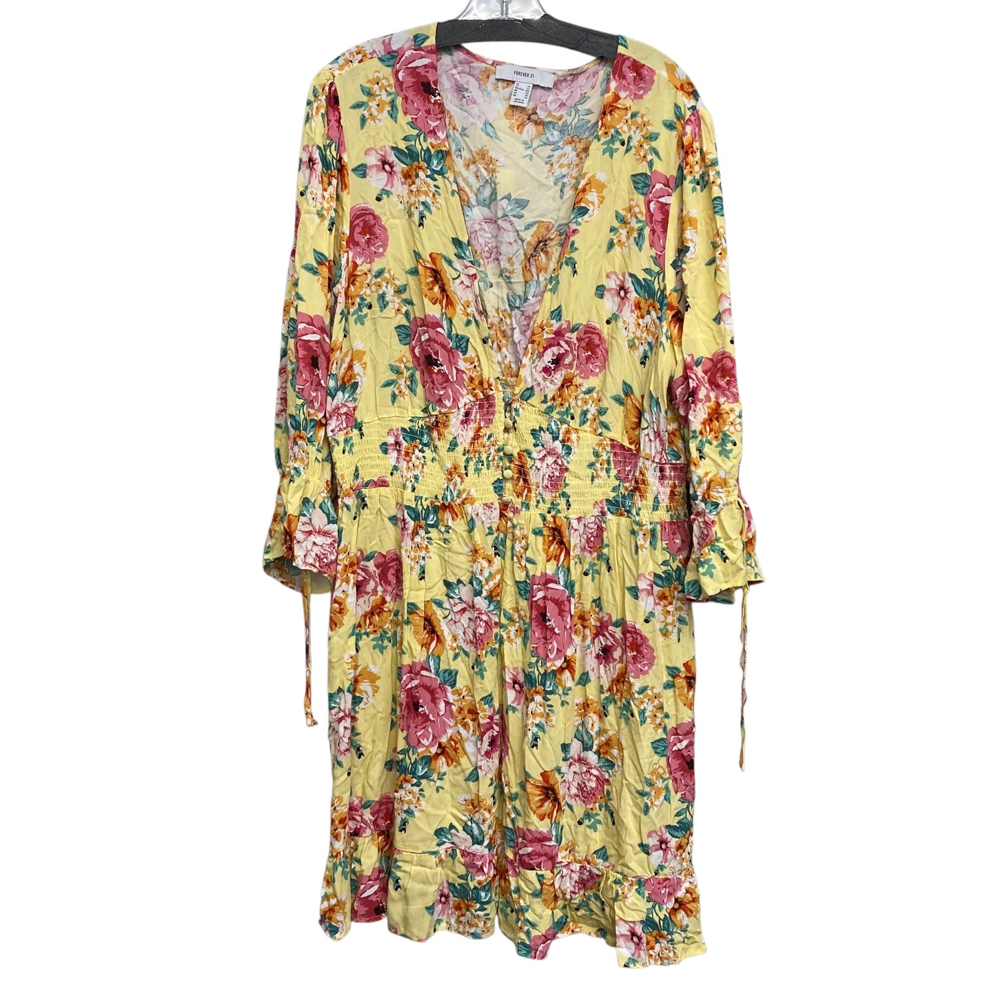 Dress Casual Short By Forever 21 In Floral Print, Size:3