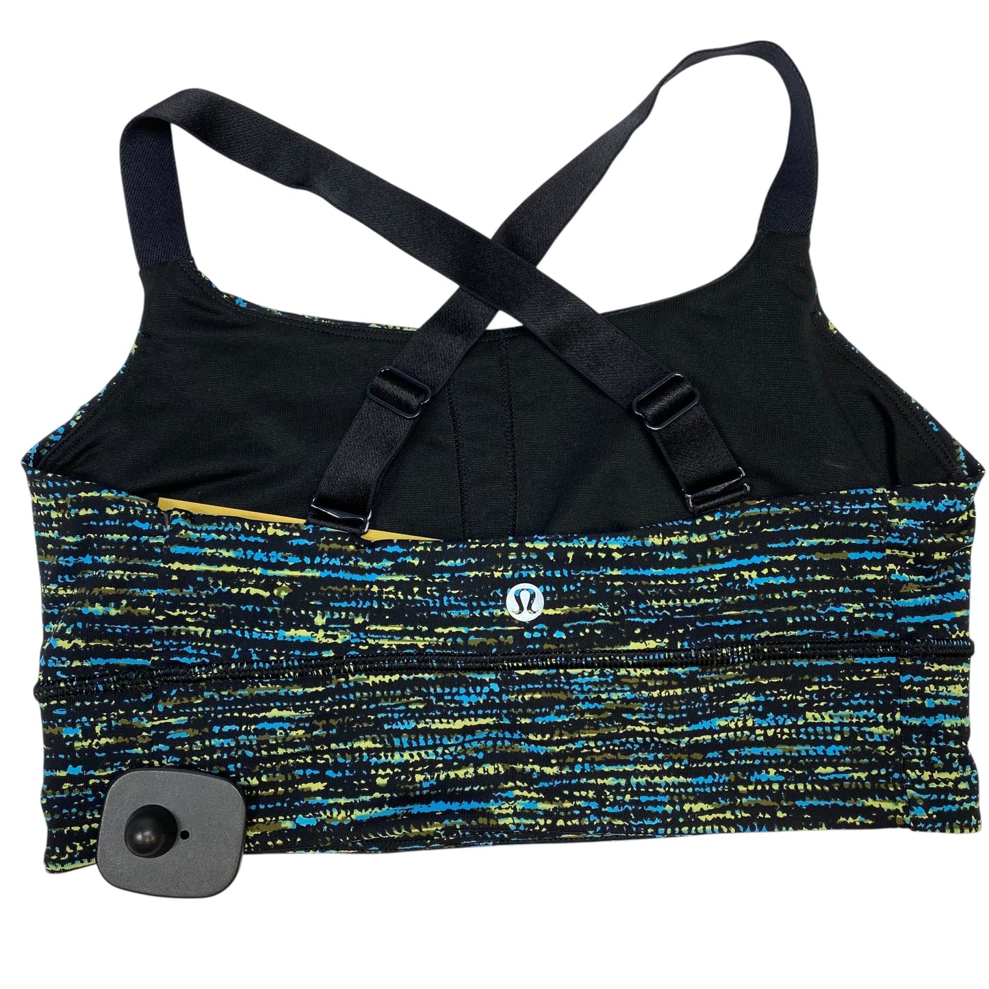 Athletic Bra By Lululemon In Black & Green, Size:S