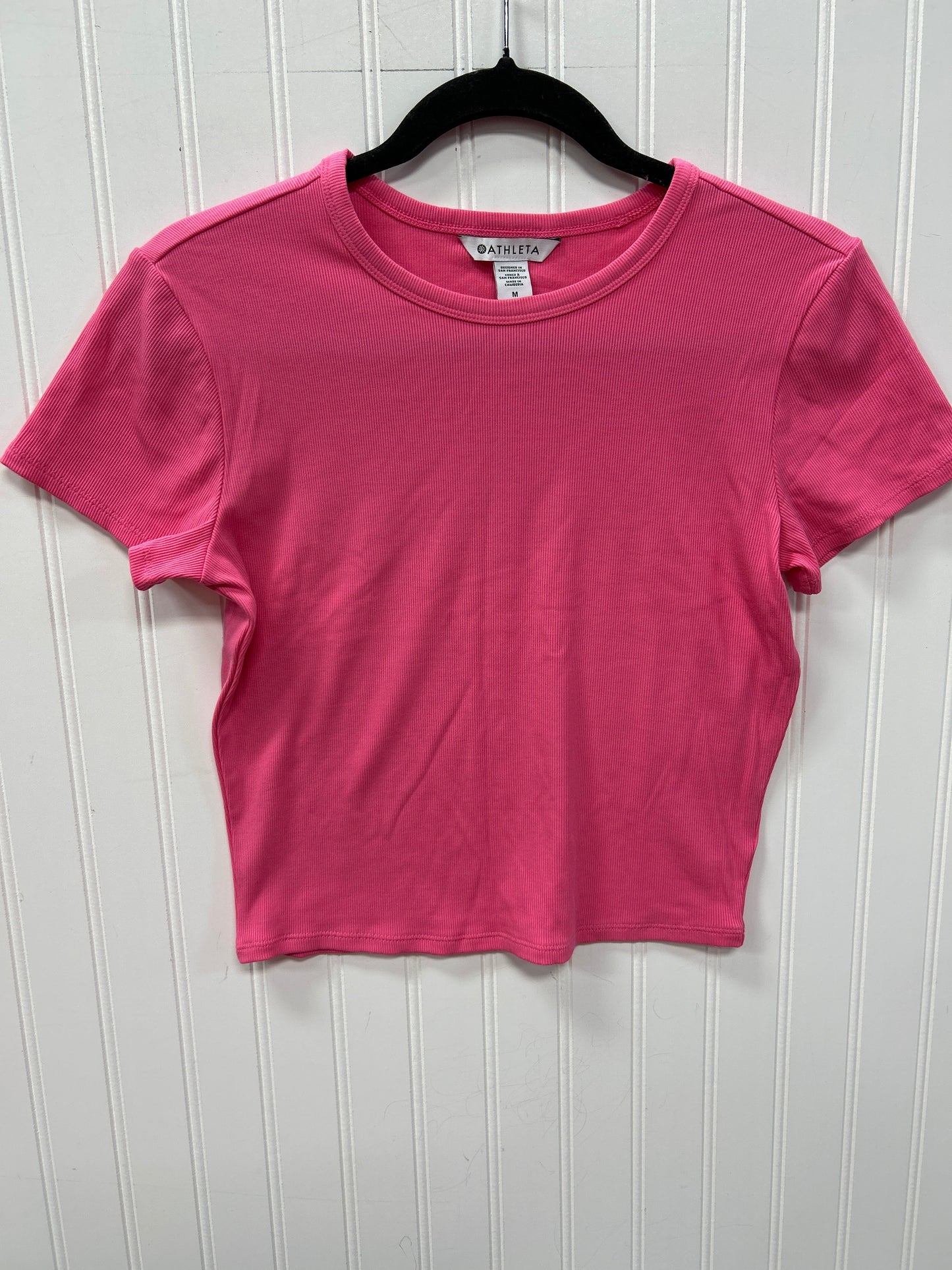 Athletic Top Ss By Athleta In Pink, Size:M