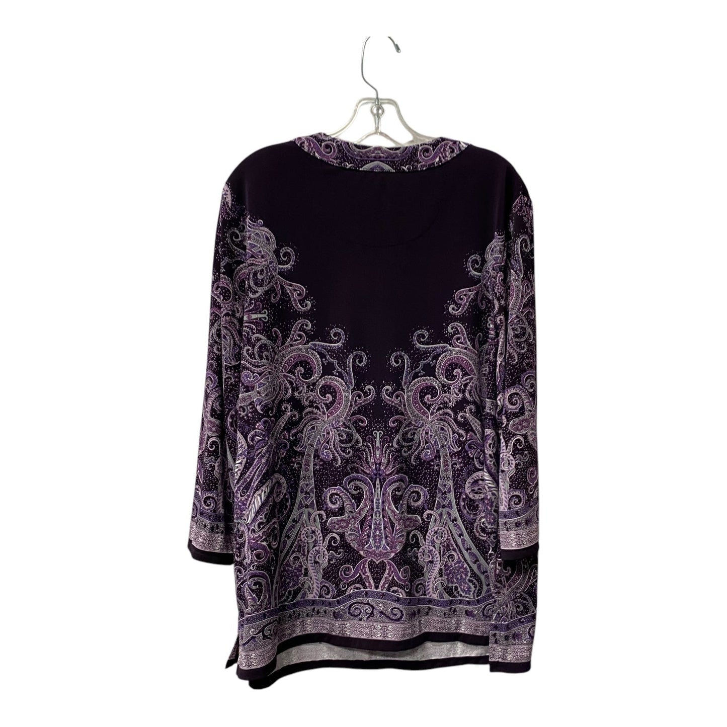 Top Ls By Roz And Ali In Purple, Size:1X