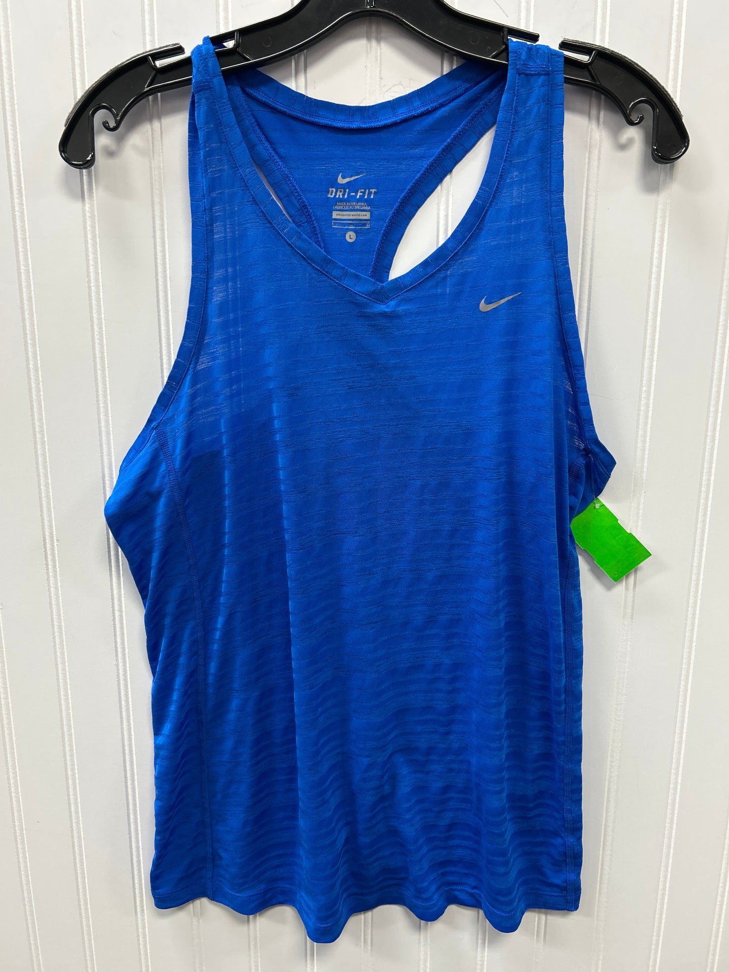 Athletic Tank Top By Nike In Blue, Size:L