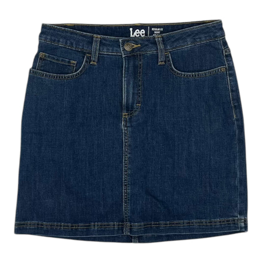 Skirt Mini & Short By Lee In Blue Denim, Size:8