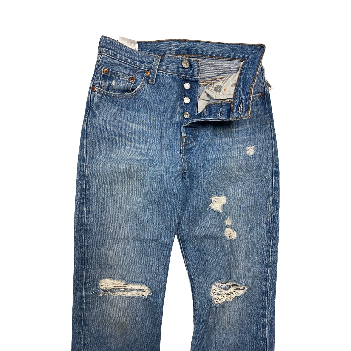 Jeans Straight By Levis In Blue Denim, Size:0