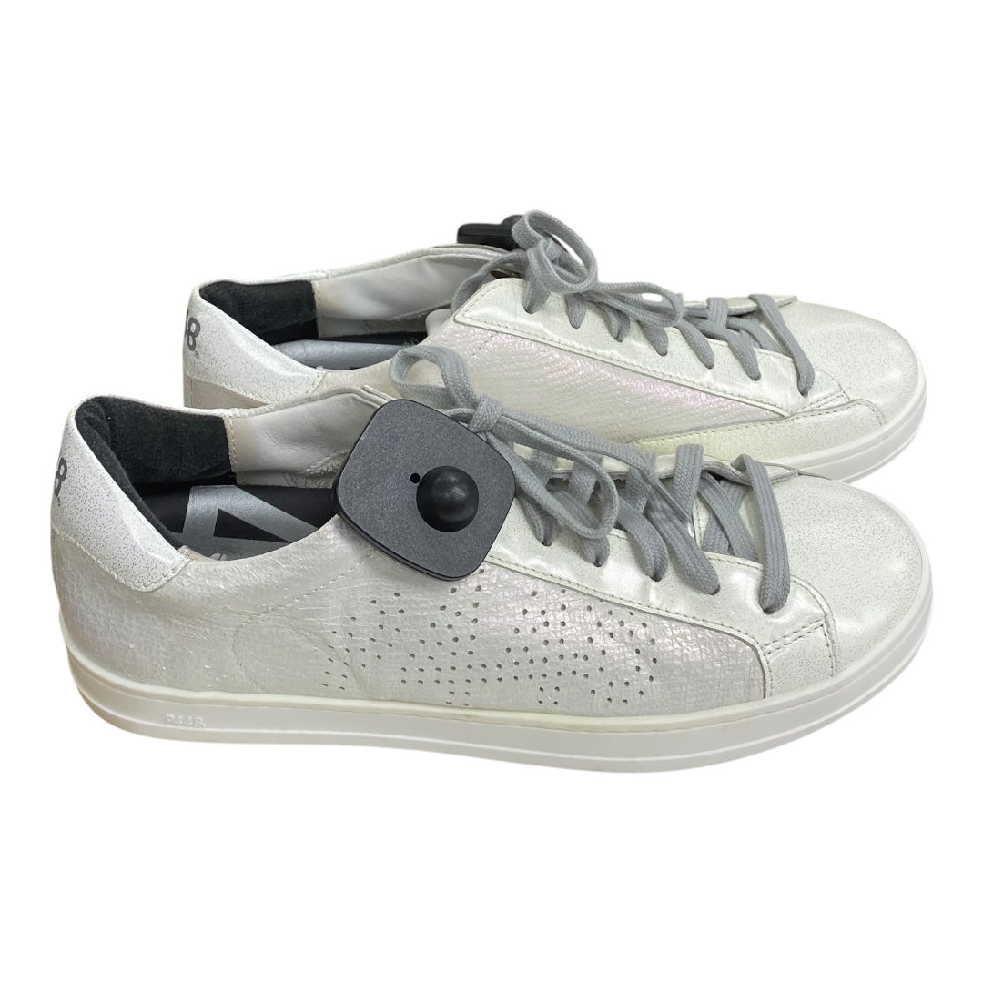 Shoes Sneakers By P448 In Silver & White, Size:8.5