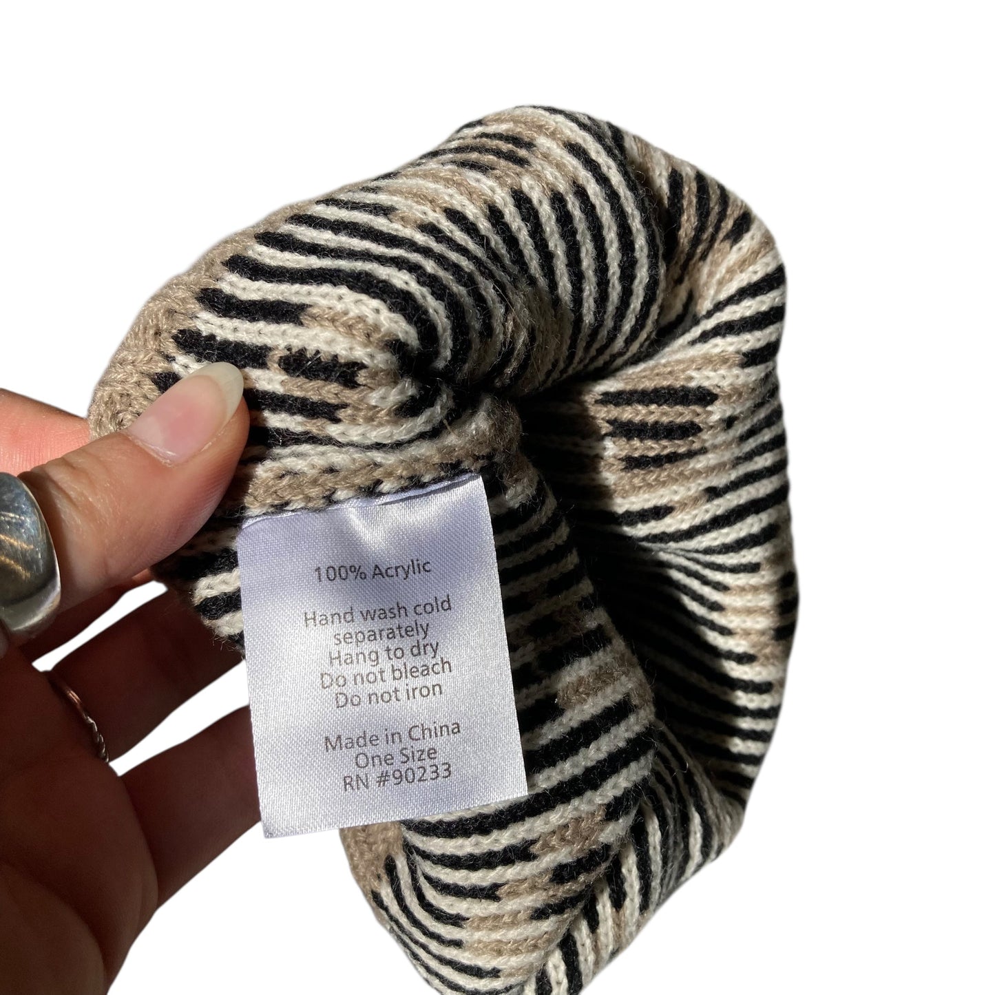 Hat Beanie By Pacsun In Black & Tan