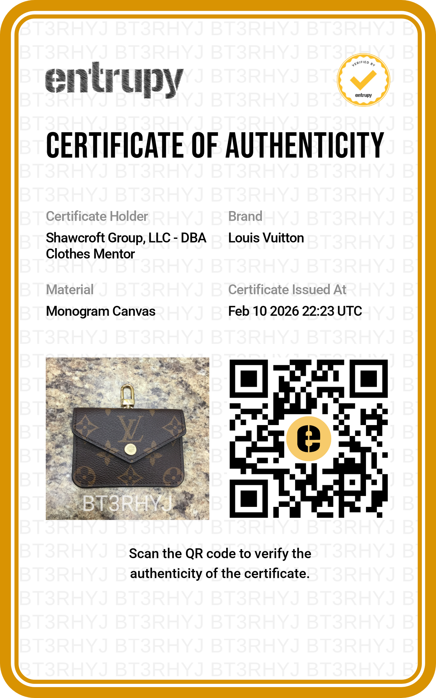 Crossbody Luxury Designer "Felicie Strap & Go" By Louis Vuitton, Size: Small