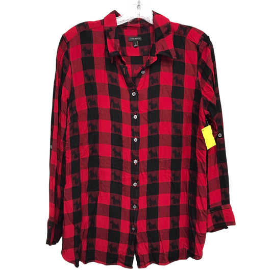 Top Ls By Talbots In Checkered Pattern, Size:L