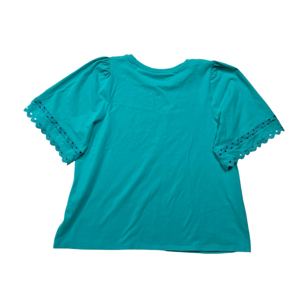 Top Ss By Chicos In Teal, Size:Xl