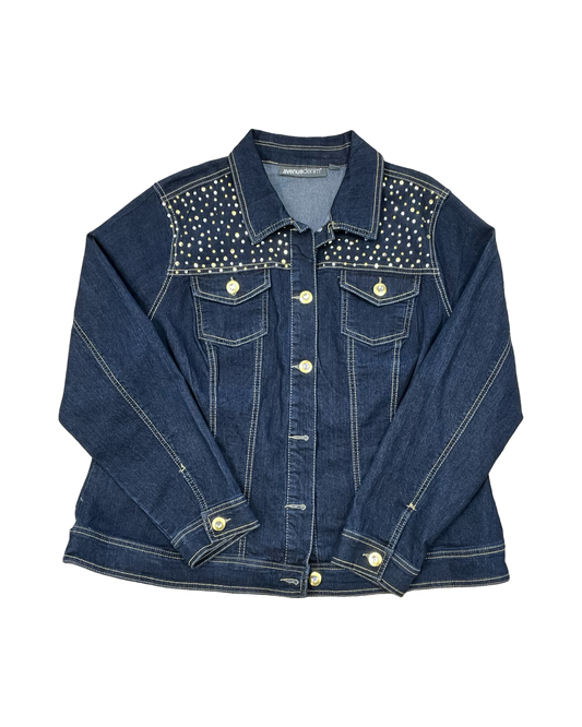 Jacket Denim By Clothes Mentor In Blue Denim, Size:2X